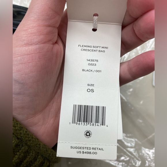 NWT Tory Burch Fleming Mini Crescent Shoulder Bag - Picture 5 of 12